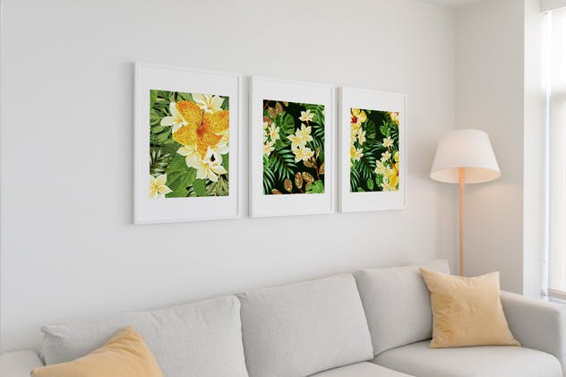 15张家居装饰相框画框样机套装 15 Poster Set Mockups插图(6)