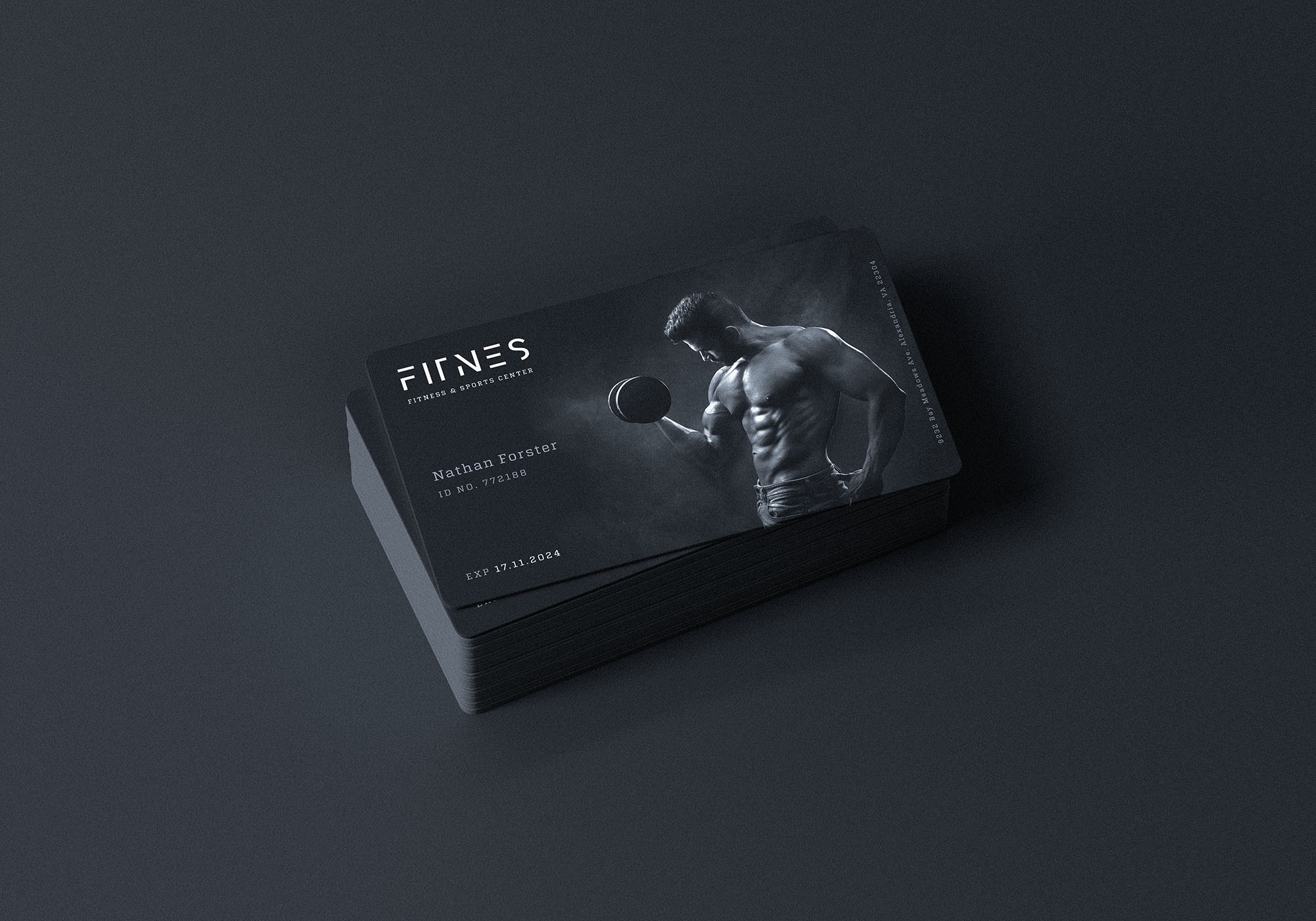 俱乐部会所会员卡印刷效果图素材库精选 Membership Card Mockup插图