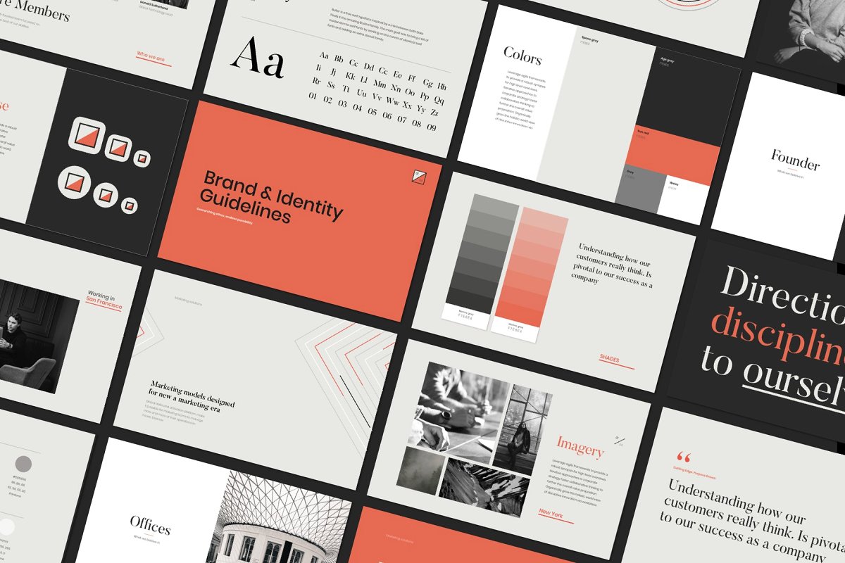 素材库下午茶:现代时尚品牌必备品牌指南手册模板插图(4)