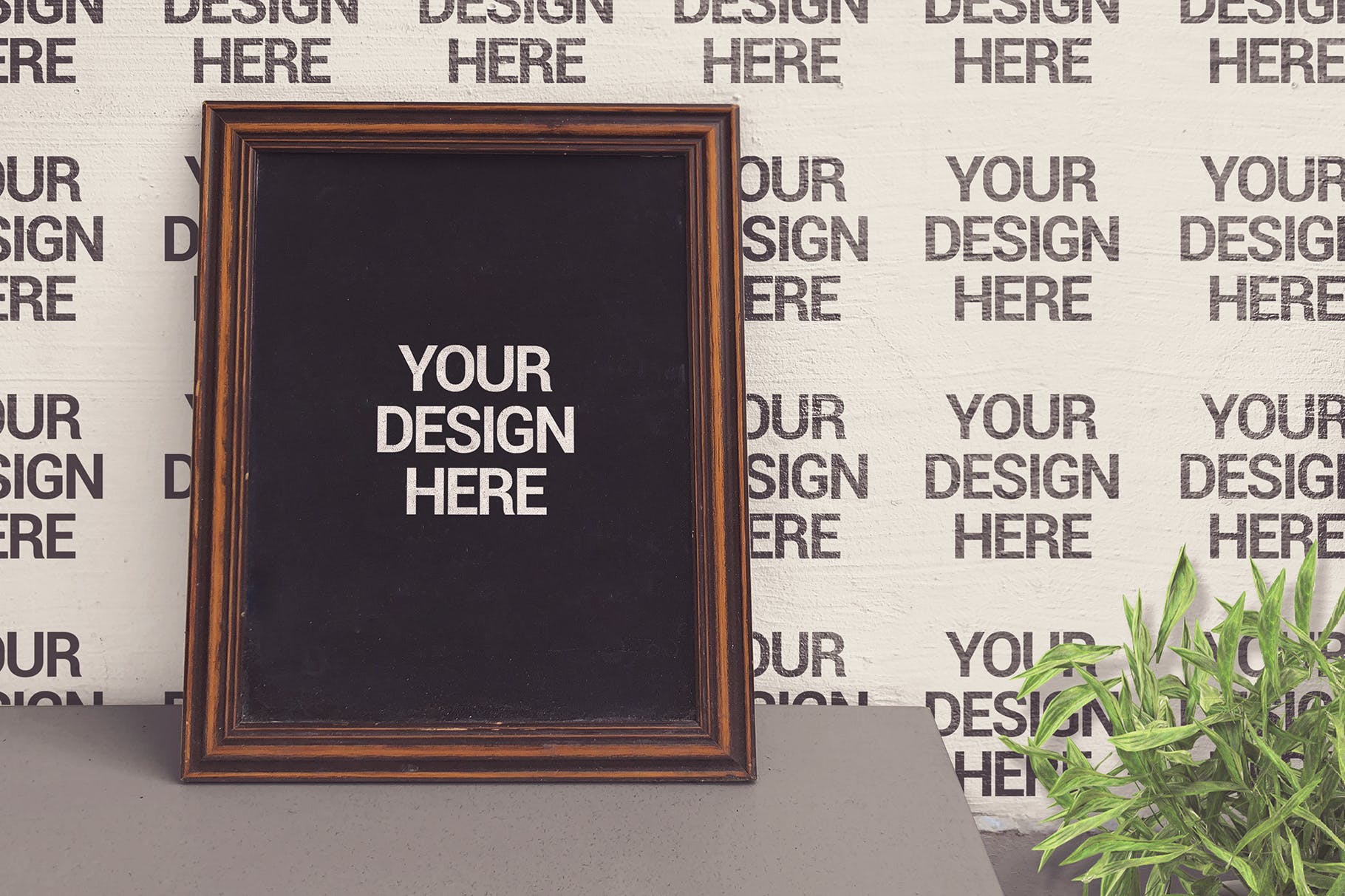 西餐厅黑板粉笔手绘设计效果图展示样机模板 Chalkboard Restaurant Mockup插图(3)