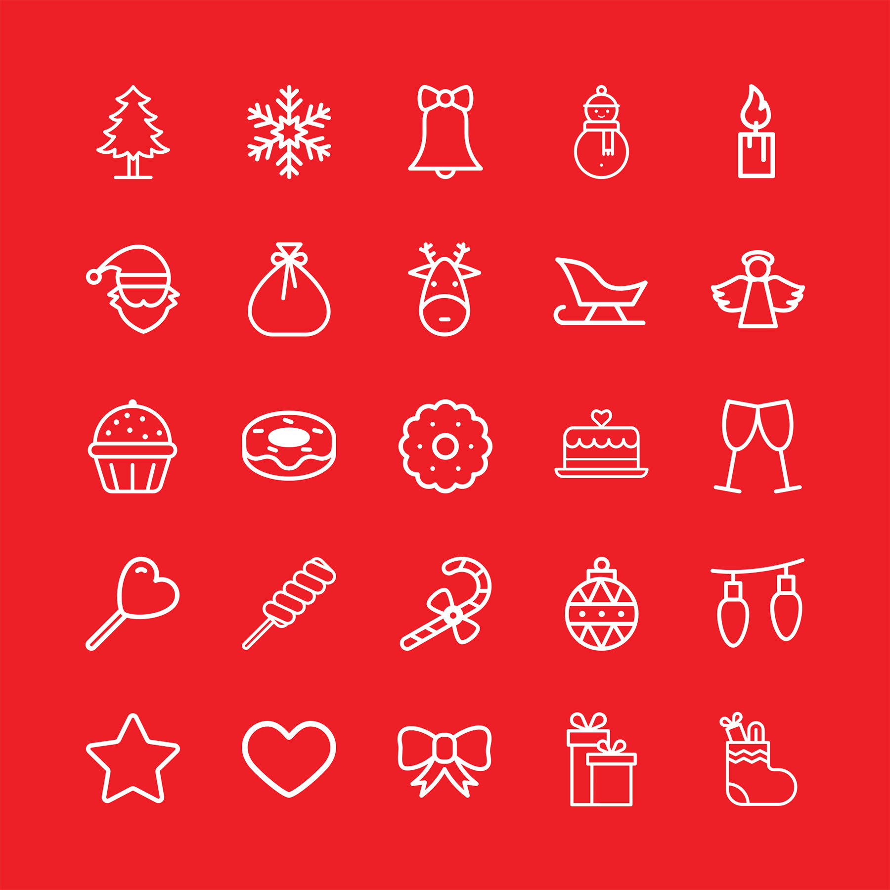 25 枚圣诞节图标