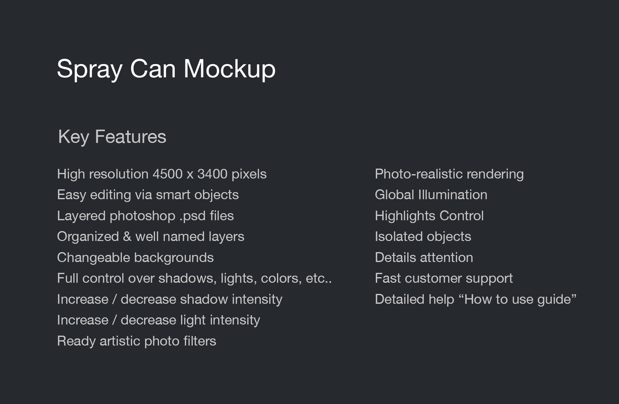 喷雾瓶喷雾罐外观设计样机PSD模板 Spray Can Mockup Photoshop PSD插图(1)