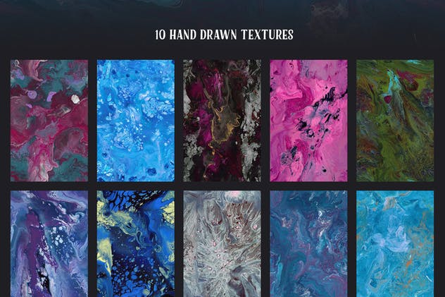 丙烯酸树脂油画颜料抽象肌理纹理 Acrylic Abstraction Textures插图(5)