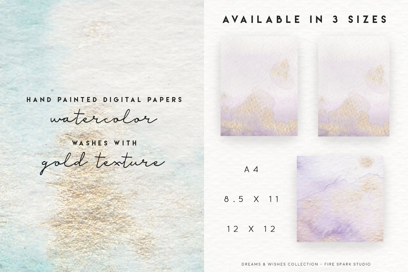 梦想与愿望主题淡色混合水彩肌理纹理背景素材 Dreams and Wishes Collection插图(2)