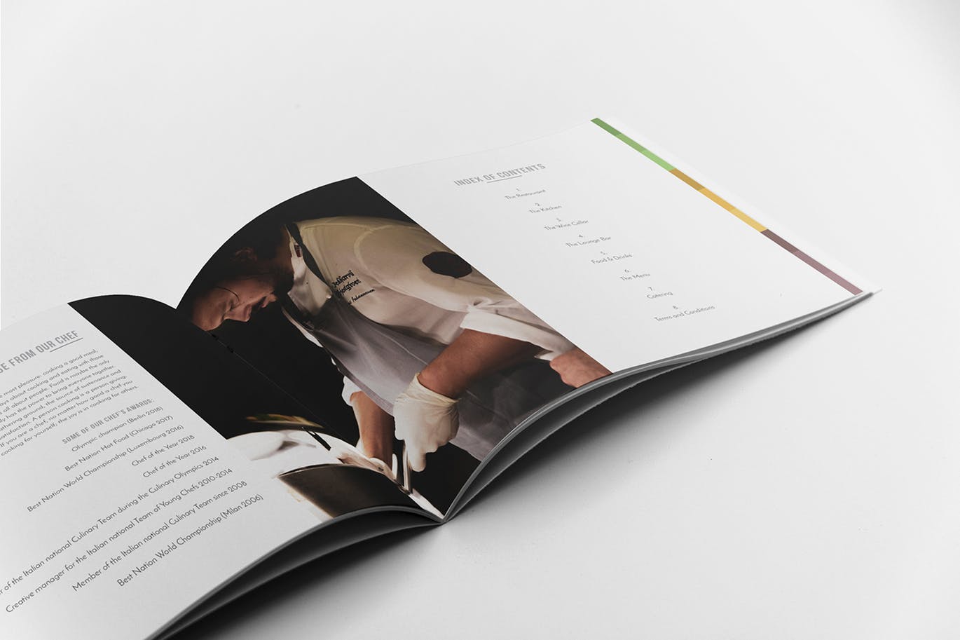 高档西餐厅宣传画册设计模板 Restaurant Brochure Template插图(1)