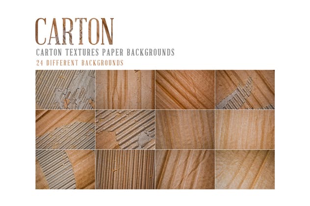 纸板箱纹理纸张背景素材 Carton Textures Paper Backgrounds插图(5)