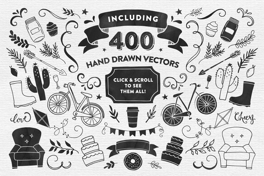 水彩风格设计工具包[对象/纹理/Logo模板] The Watercolor Media Kit (for AI)插图(1)