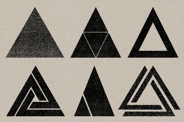 30款复古做旧效果纹理矢量印章形状 Vector Shape Stamps插图(3)