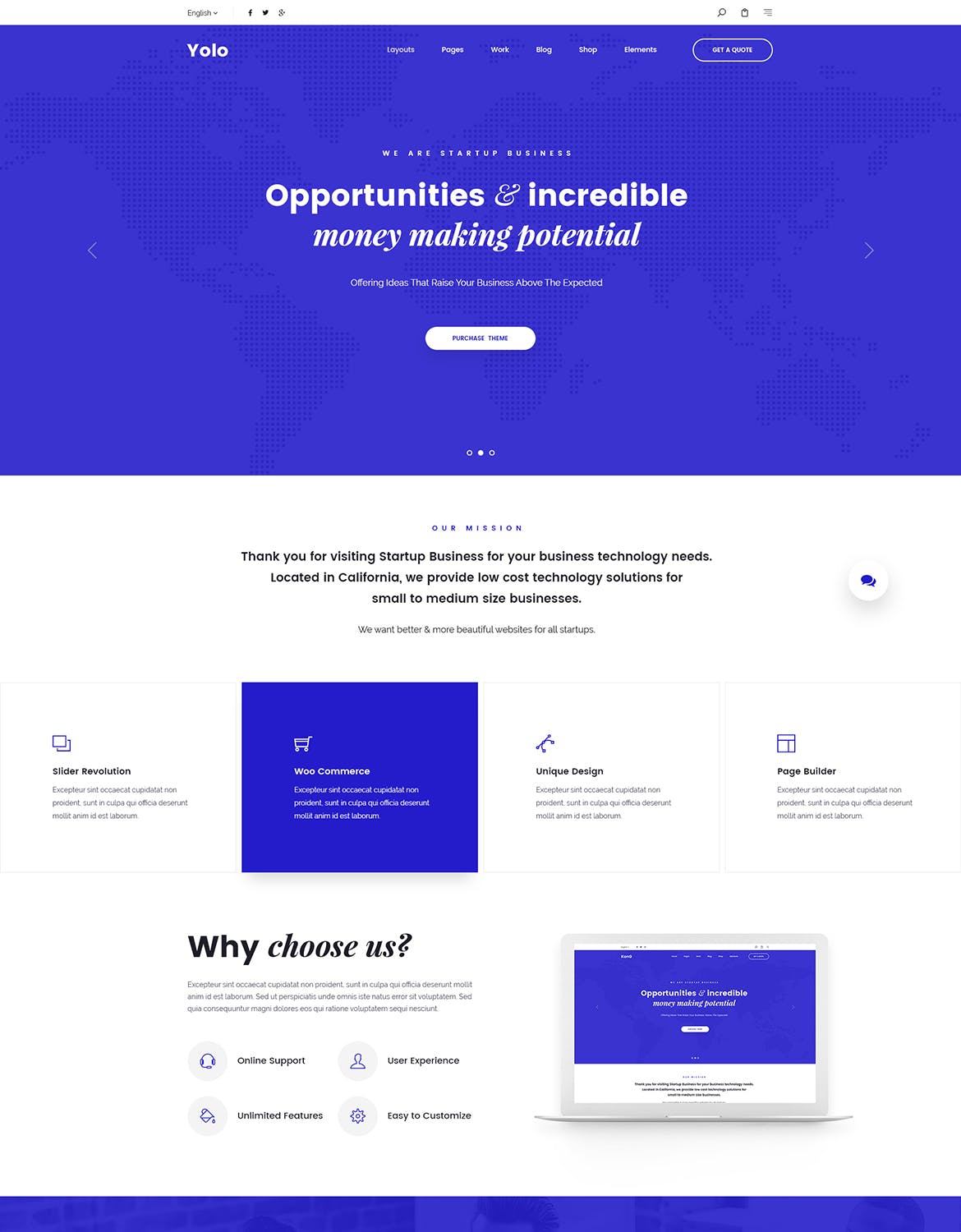 响应式网页设计多用途网站设计PSD模板 Yolo | Responsive Multi-Purpose PSD Template插图(5)