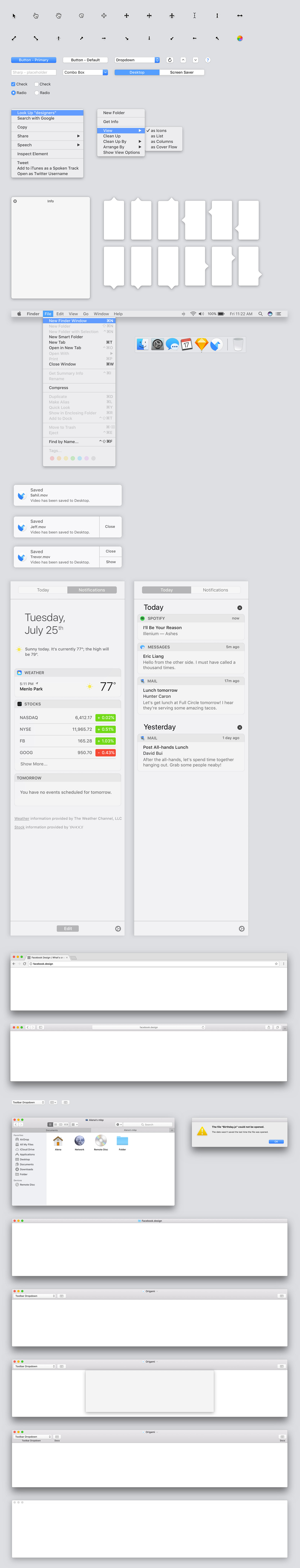 Facebook macOS 桌面界面包