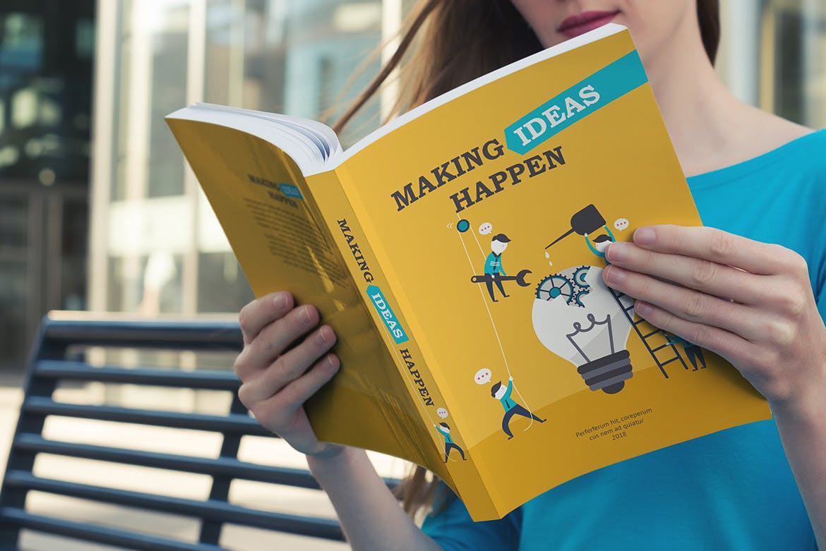 简装软封图书封面设计展示图样机素材库精选 Book Mockup / Soft Cover Edition插图(2)