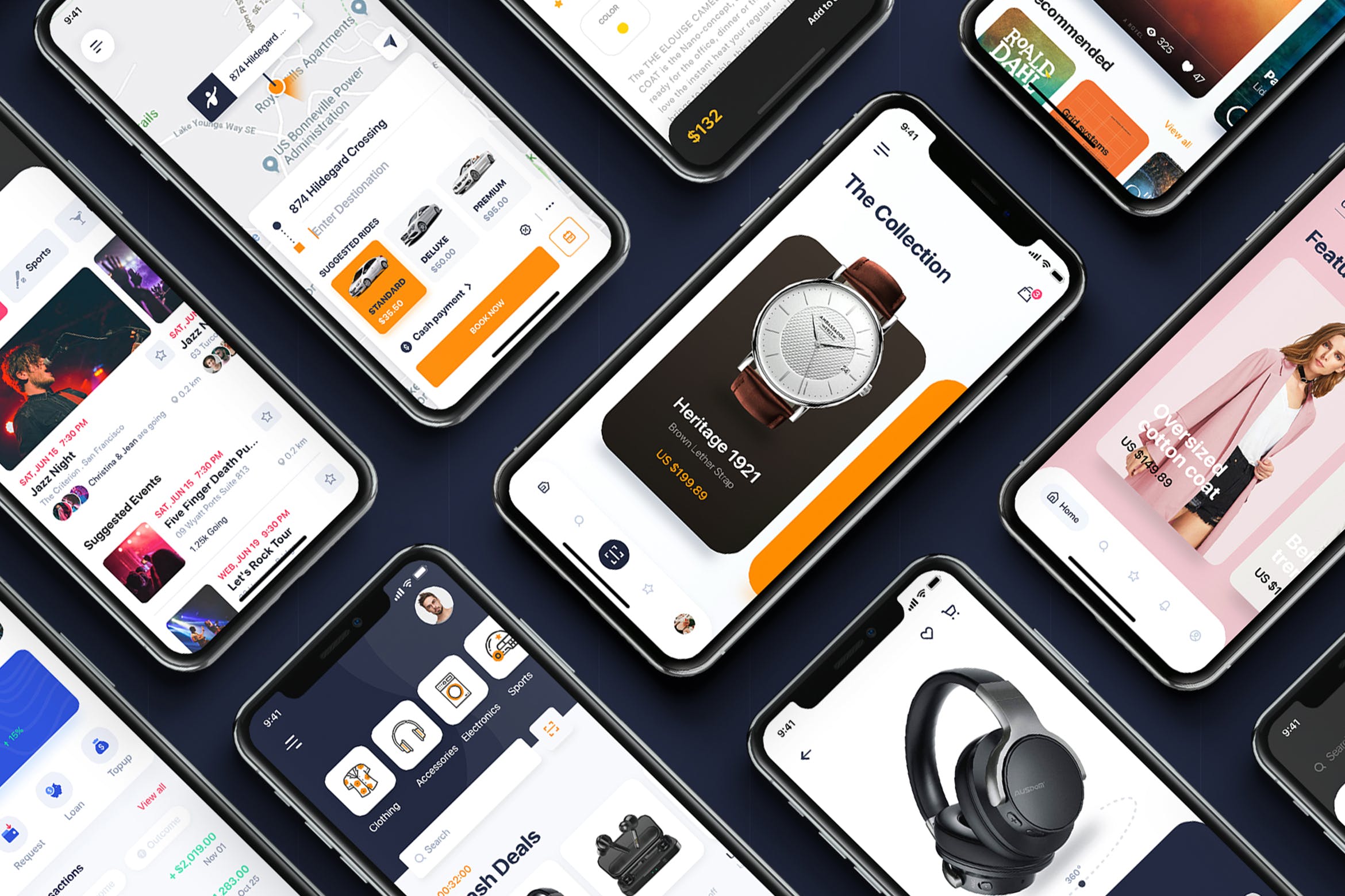 网上支付生活服务APP应用界面设计SKETCH素材 PALLAS – Multipurpose Card-based_SKETCH插图