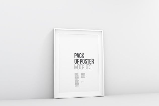 极简主义白色画框样机 Minimal Poster Mockups插图(2)