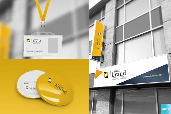 高品质的多用途时尚品牌设计门头设计VI样机展示模型mockups插图(7)