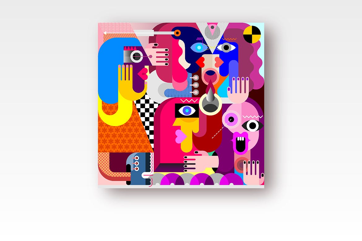 抽象人物手绘矢量插画素材 People插图