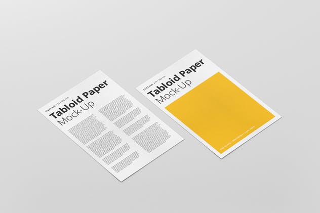 小尺寸报纸传单样机模板 Tabloid Paper Mockup – 11×17插图(2)
