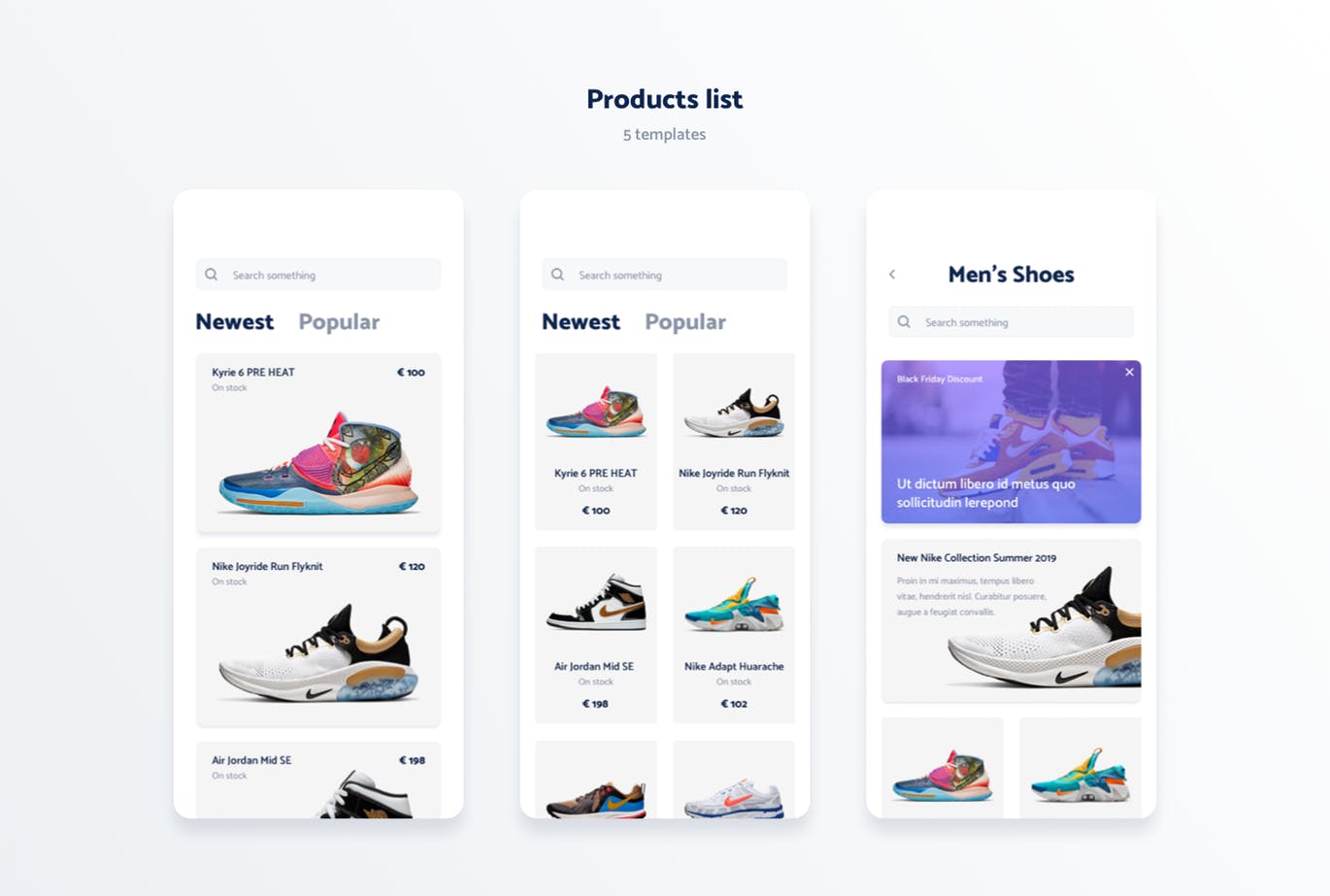 运动装备网上商城APP应用UI设计素材库精选套件 Spojeeto E-commerce Mobile App UI Kit插图(3)