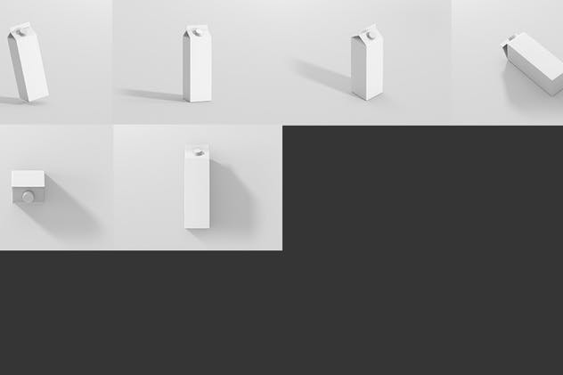 果汁/牛奶纸盒包装盒样机 Juice / Milk Mockup – 1L Carton Box插图(8)