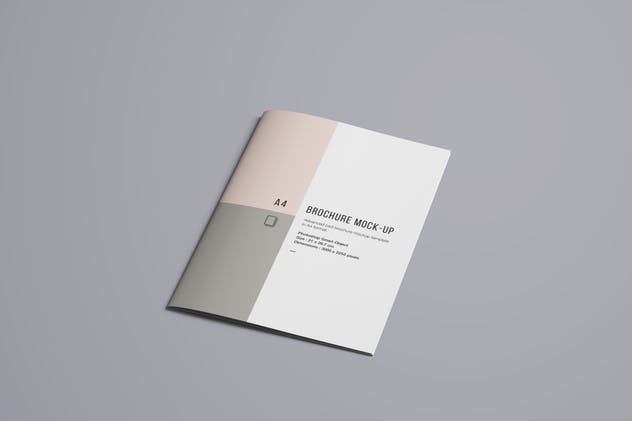 A4企业介绍宣传册样机模板 A4 Brochure Mockup插图(1)