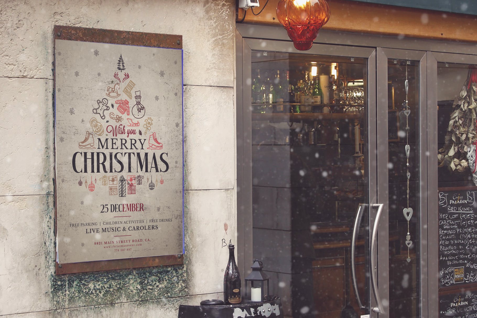 圣诞节庆祝主题海报传单设计模板v5 Christmas Flyer Template Vol.5插图(5)