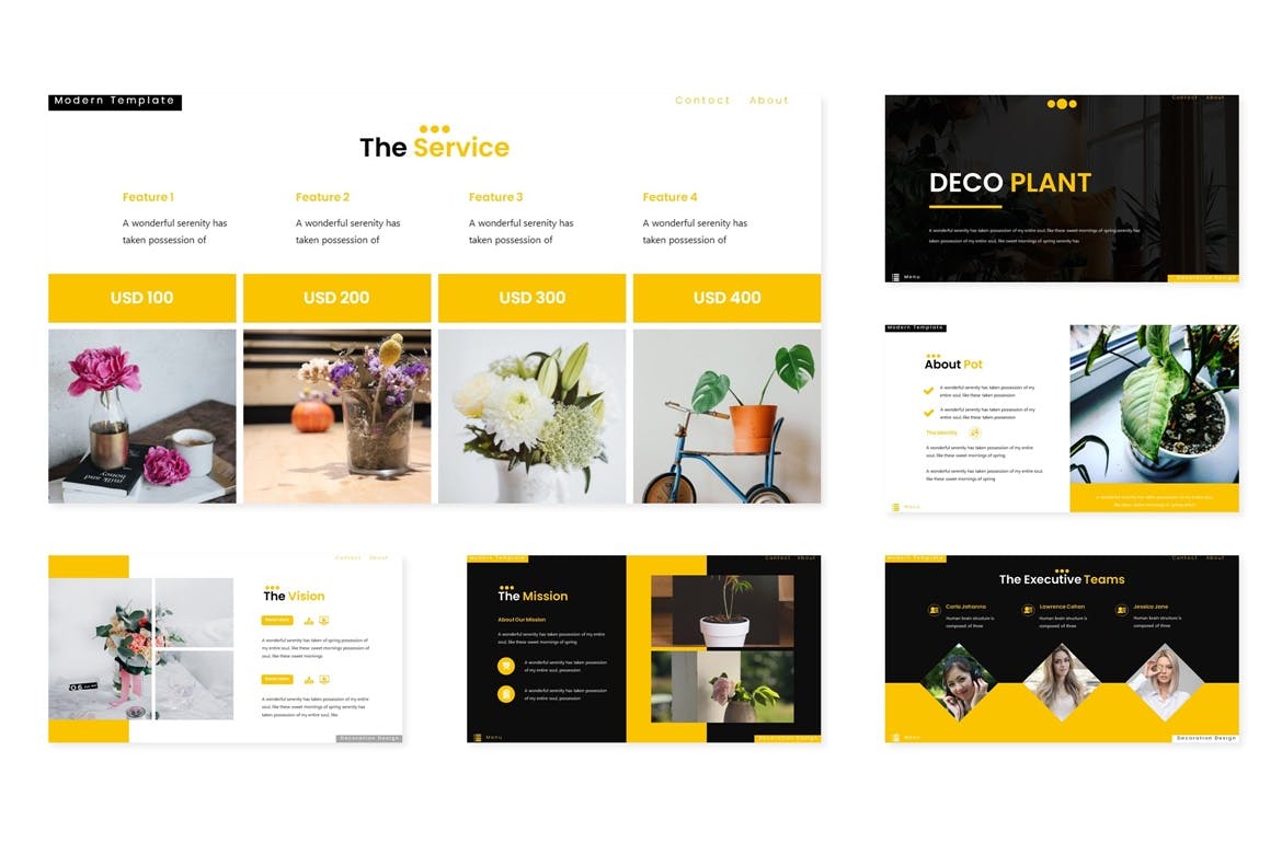 橙色风格产品展示素材库精选PPT模板 Deco – Powerpoint Template插图(1)