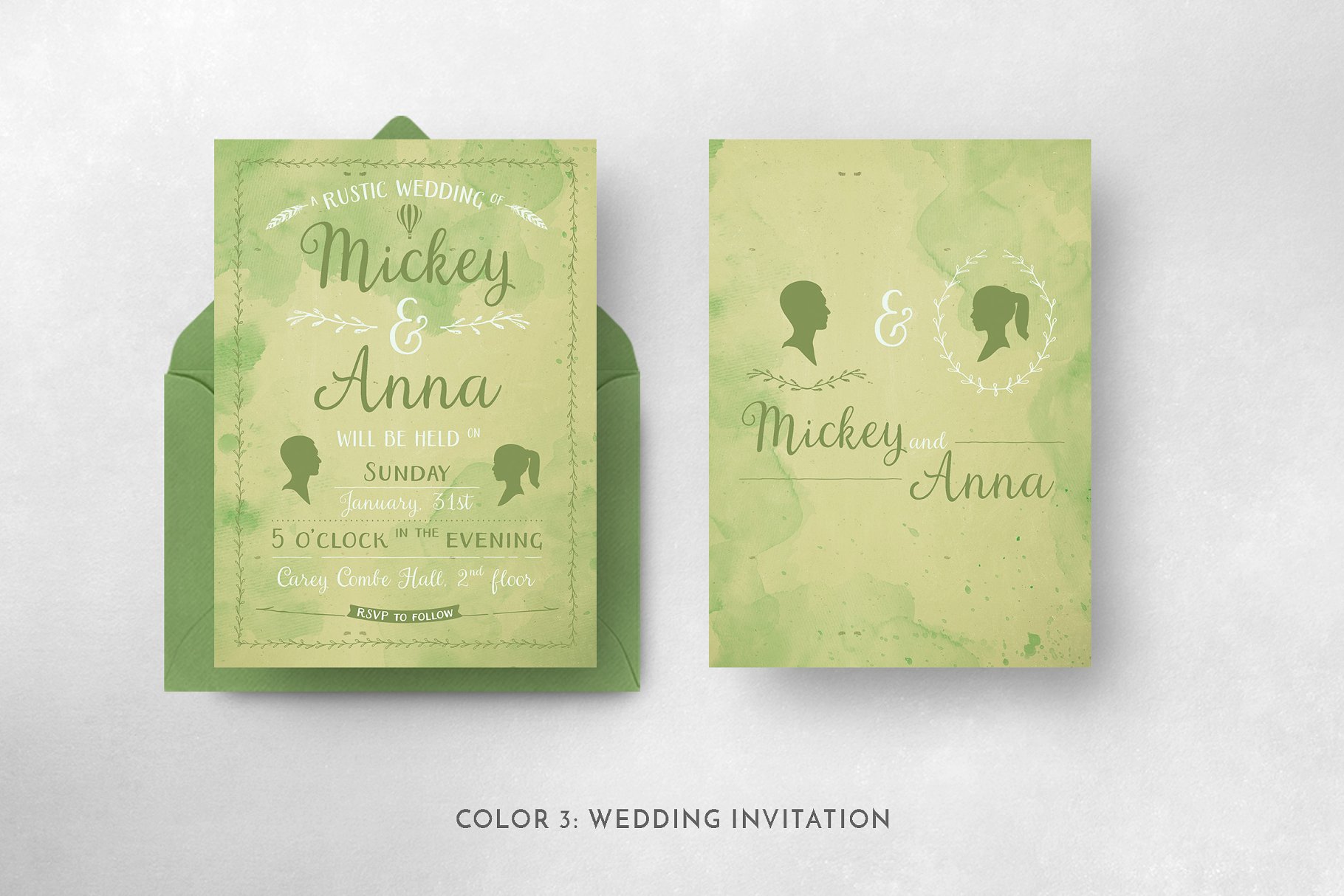 经典水彩邀请卡模板 Classic Watercolor Suite插图(6)