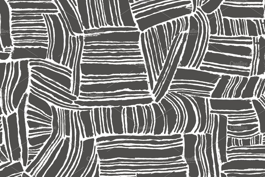 矢量手绘纹理/图案集合  Vector Hand Painted Patterns插图(2)