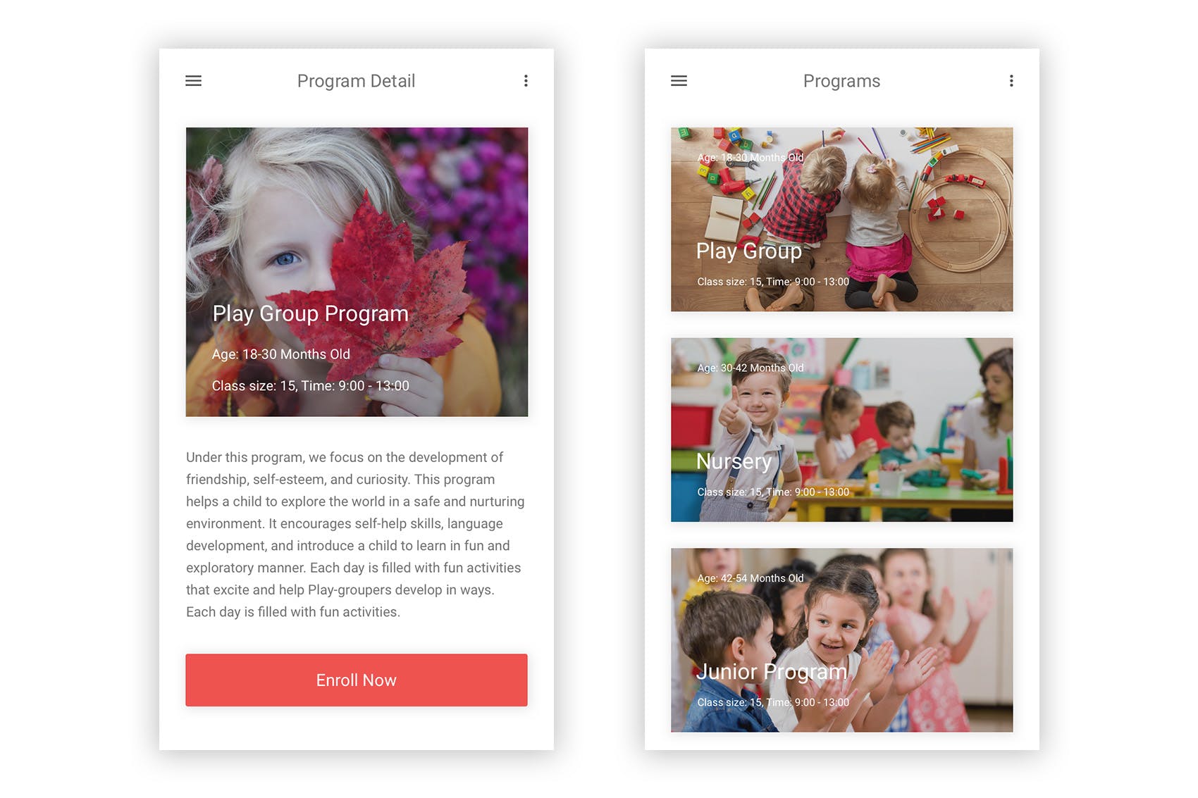 学期教育&幼儿园APP应用UI界面设计SKETCH模板 Balak – Kindergarten & Pre-school Sketch UI Kit插图(5)