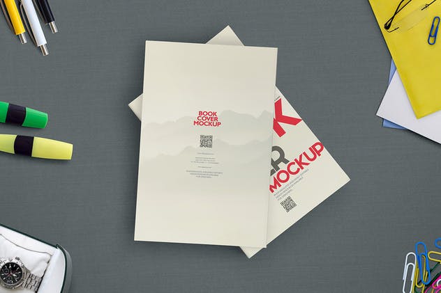华丽的书籍封面样机模板 Gorgeous Book Cover Mockups插图(3)