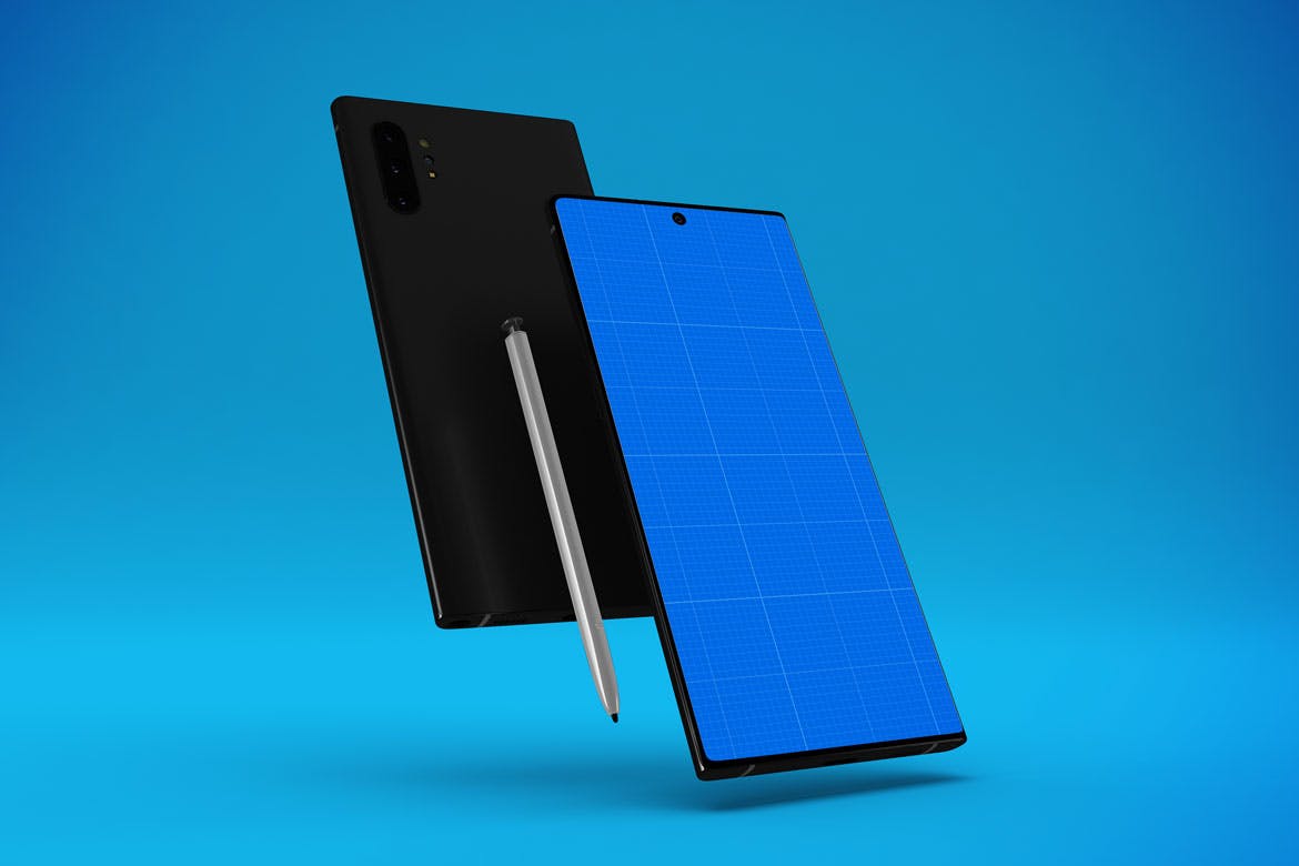 三星大屏手机Note 10屏幕预览样机模板 Note 10 Mockup插图(9)