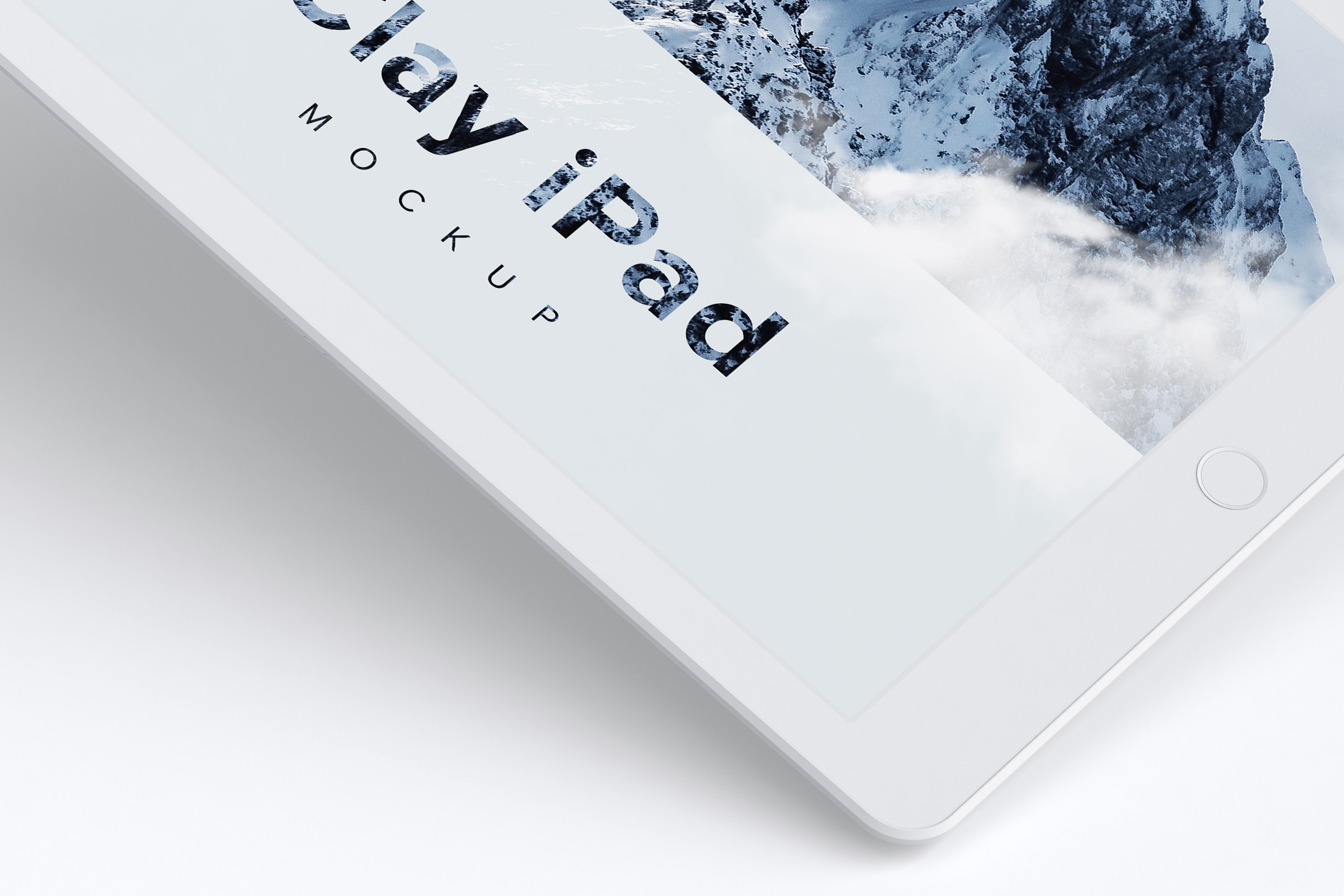 iPad平板电脑屏幕预览UI设计效果图样机01 Clay iPad 9.7 Mockup 01插图(1)