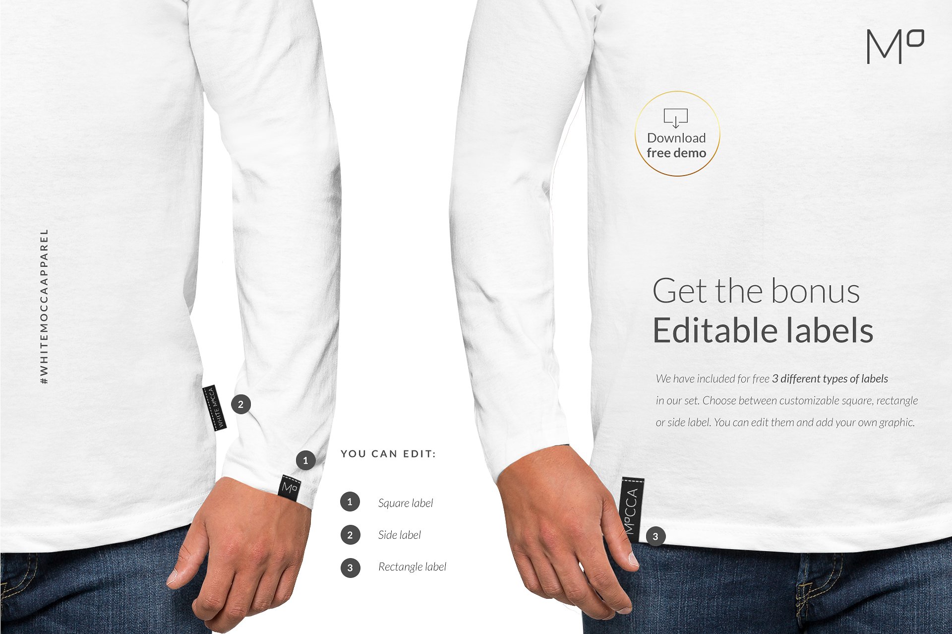 时尚男模特长袖服装展示模型Mockups下载2.44 GB[psd]插图(14)