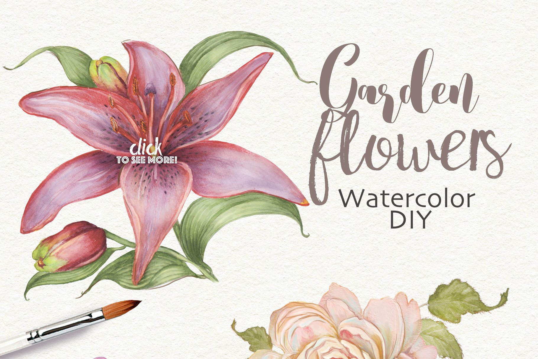 超级手绘水彩花园元素合集[1.23GB] Amazing garden 100 PNG插图(11)