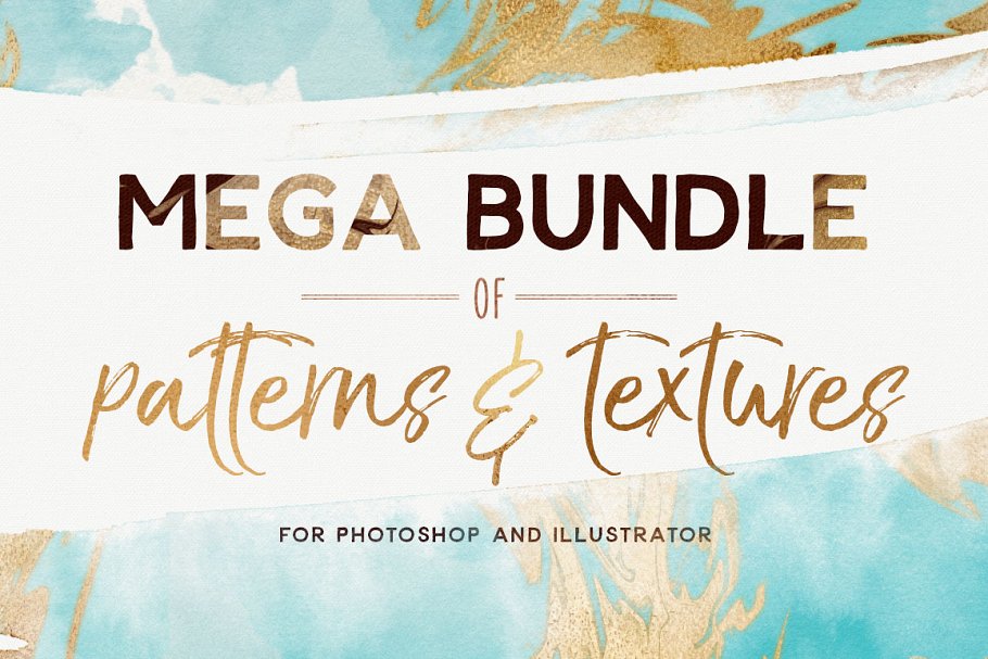 平面设计师必藏：巨量手绘图案纹理&图层样式 Mega Bundle Patterns and Textures [3.7GB]插图