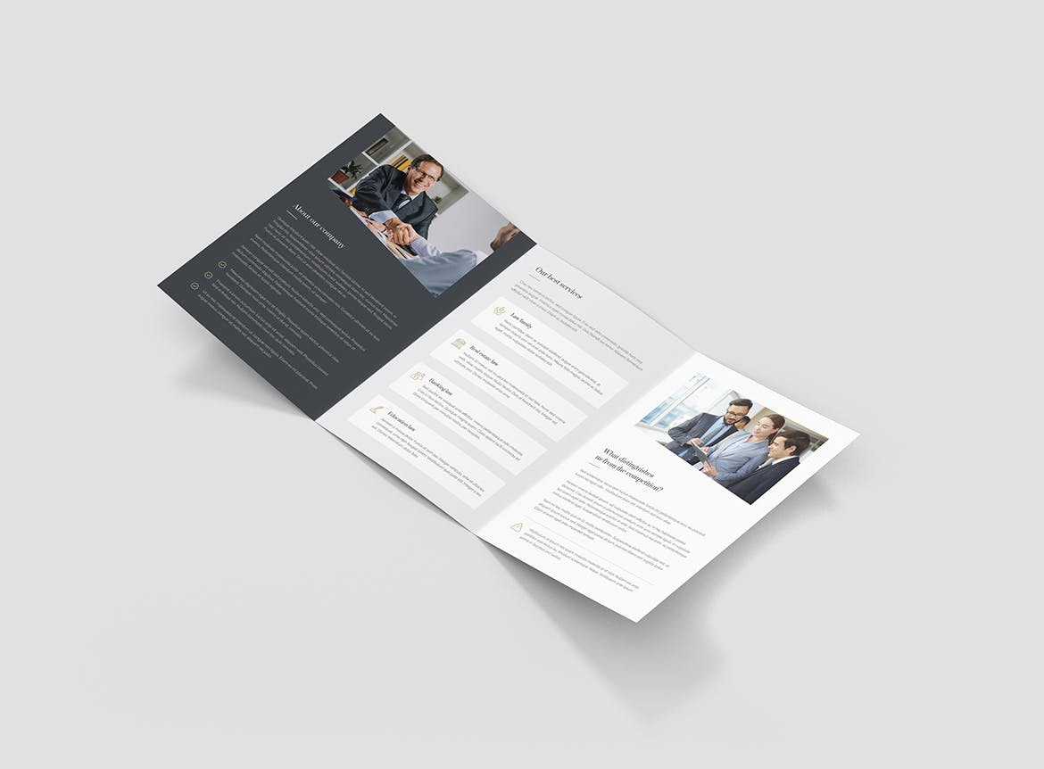 法律咨询服务宣传单五合一设计模板插图(9)