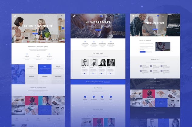 多行业适用企业官网设计PSD模板 The Mars – Multipurpose Creative Template插图(2)