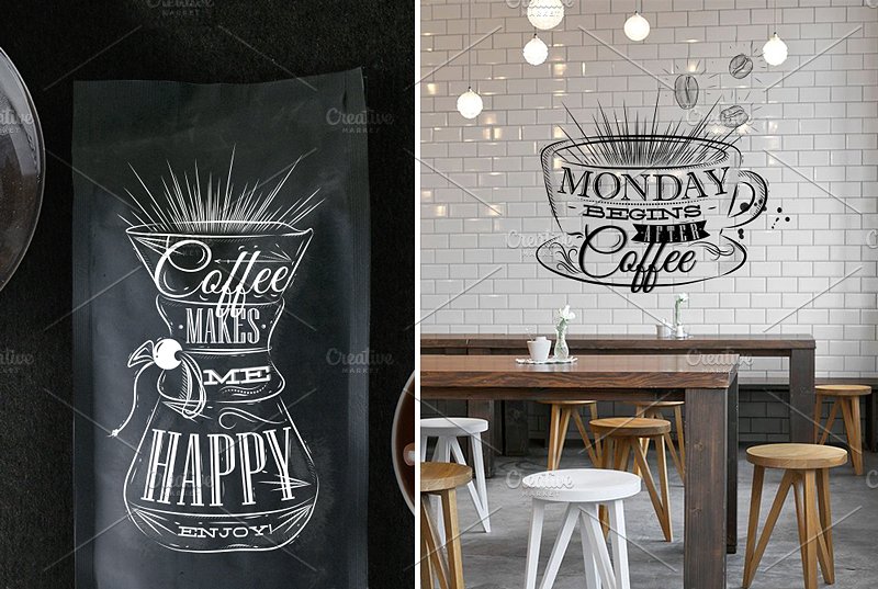 手绘咖啡符号插画 Coffee Symbols插图(1)