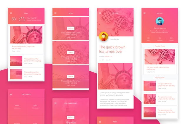 基于谷歌移动应用设计标准的UI套件 Matta – Material Design Mobile UI Kit插图(9)