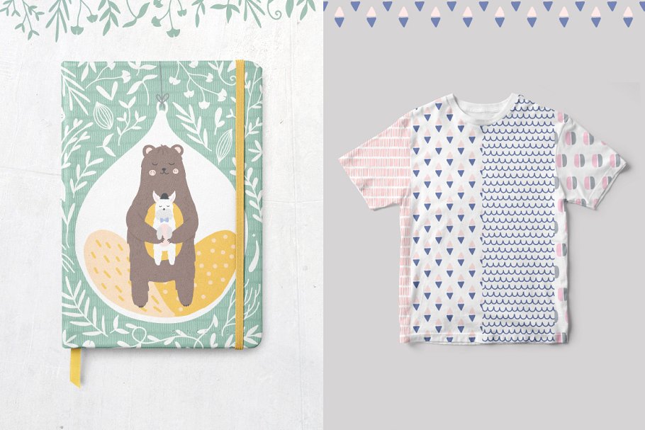 充满爱的手绘动植物剪贴画&纹理 Very Friendly Collection Pro插图(4)