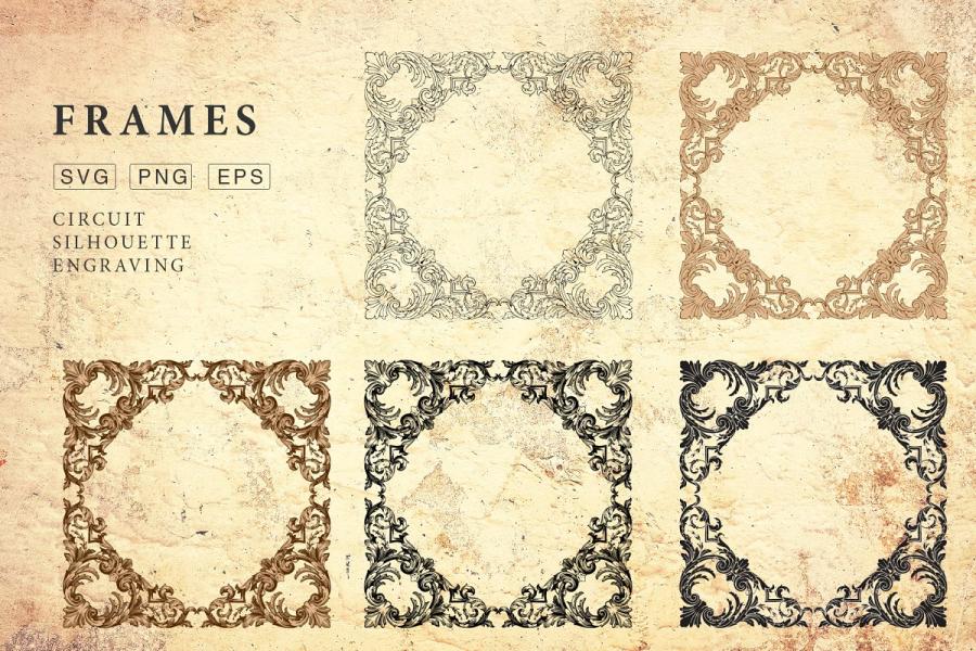 华丽复古页面装饰矢量插画插图(6)