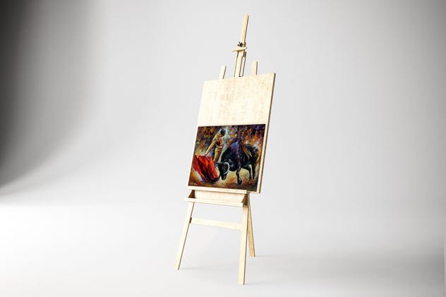 油画艺术作品展示样机 Art Canvas in studio插图(2)