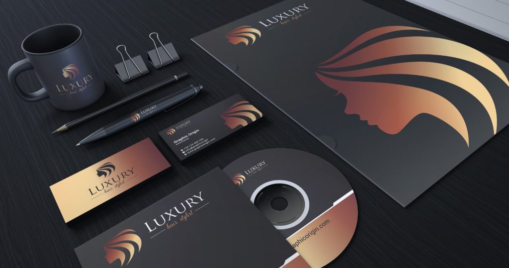 玫瑰金奢华品牌VI套下载[EPS, AI]插图(1)