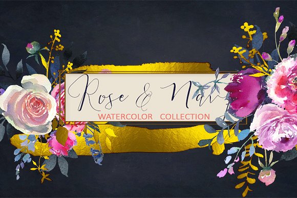 水彩玫瑰牡丹剪贴画 Watercolor Roses Peonies Clipart插图(14)