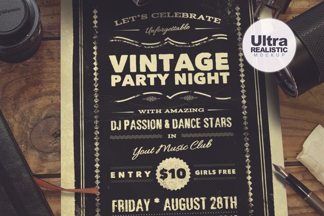 复古摄影工作室场景样机模板 Vintage Photography Studio Scene插图(2)