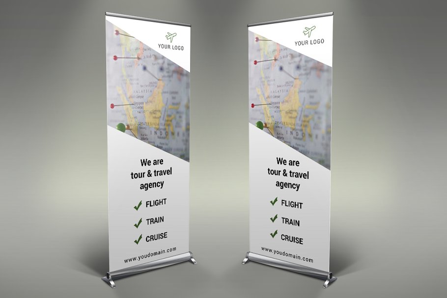 旅行指南易拉宝banner海报模板插图(5)