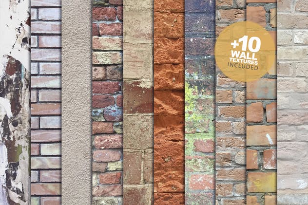 海报&纹理设计预览样机模板 Poster & Textures Mockups插图(4)