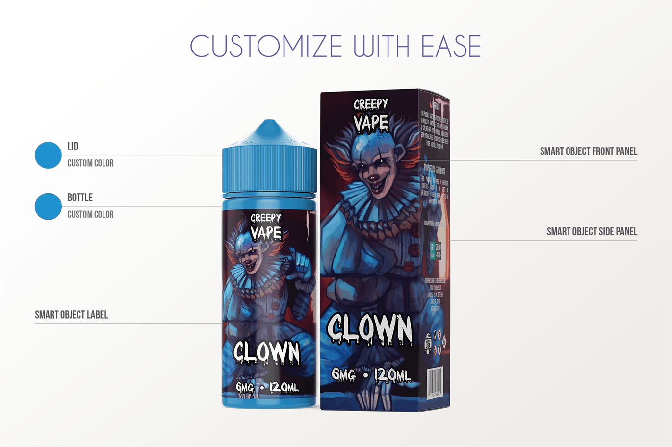 120ml容量装电子烟油瓶外观设计预览样机模板 eLiquid Bottle Mockup v 120ml-C插图(1)