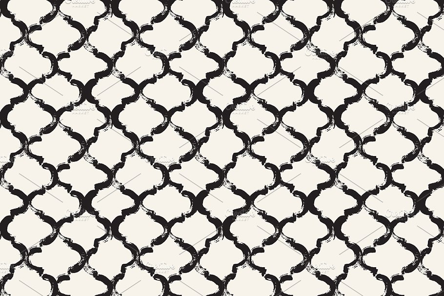 手绘画笔图案无缝纹理 Painted Seamless Patterns Set 2插图(4)