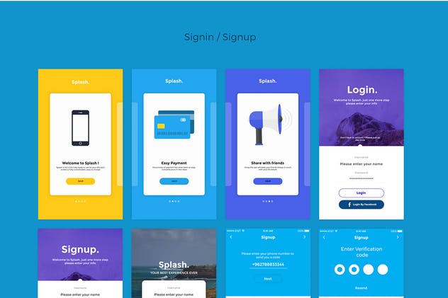 资讯/社交/电商综合APP应用UI套件 Splash UI Kit插图(2)