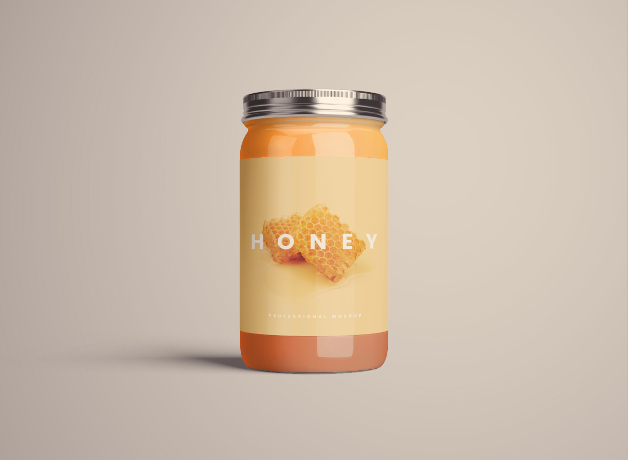食品玻璃罐外观设计样机PSD模板 Standard Glass Jar Mockups插图(4)
